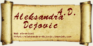 Aleksandra Dejović vizit kartica